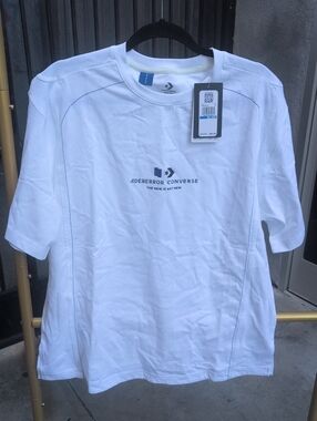 ADERERROR x CONVERSE White Logo Short-Sleeve Men's Tee Size XL